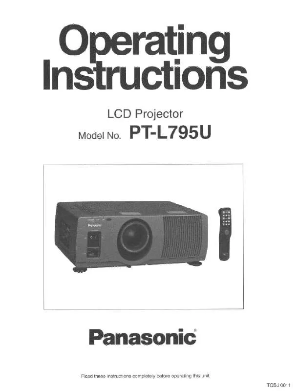 Mode d'emploi PANASONIC PT-L795U