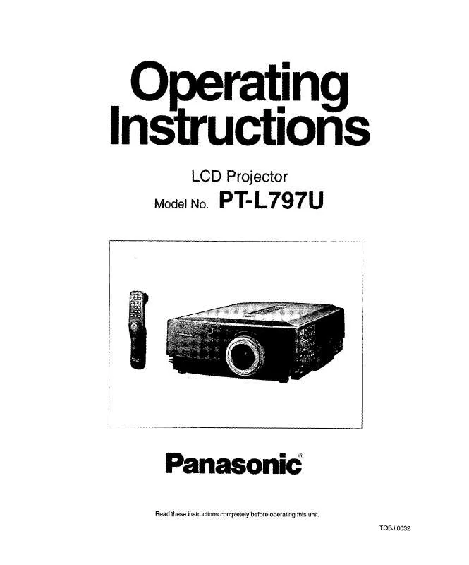 Mode d'emploi PANASONIC PT-L797U