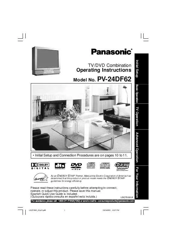 Mode d'emploi PANASONIC PV-24DF62