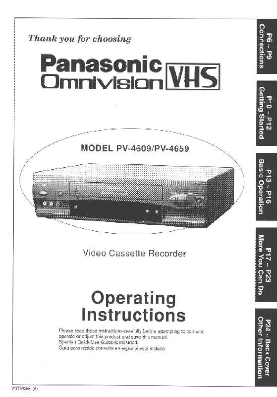 Mode d'emploi PANASONIC PV-4609