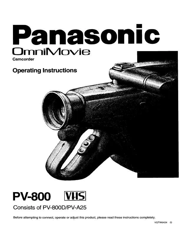 Mode d'emploi PANASONIC PV-800