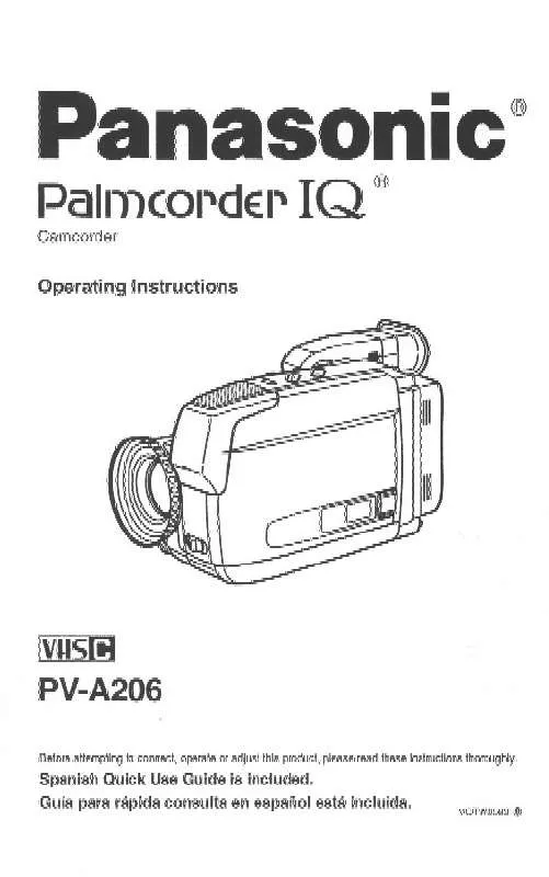 Mode d'emploi PANASONIC PV-A206D