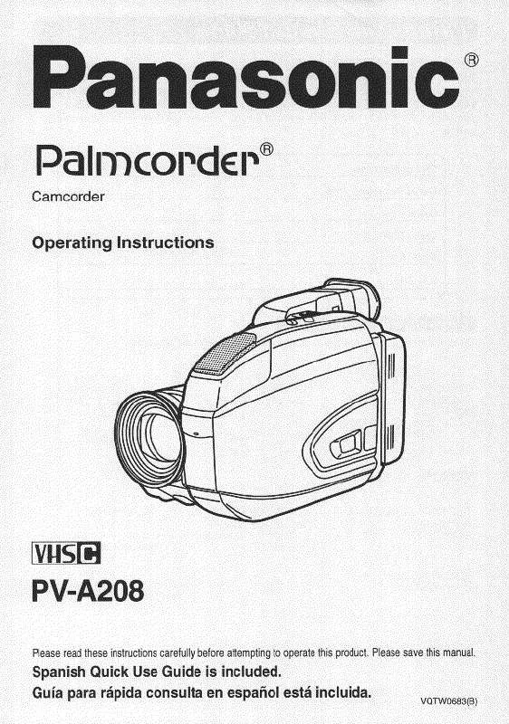 Mode d'emploi PANASONIC PV-A208D