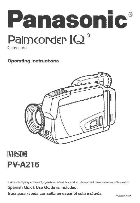 Mode d'emploi PANASONIC PV-A216