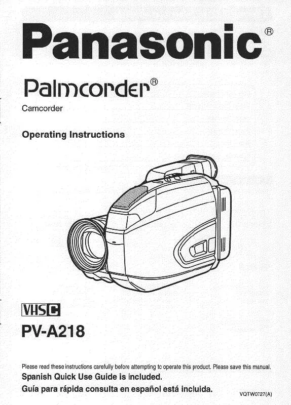 Mode d'emploi PANASONIC PV-A218D