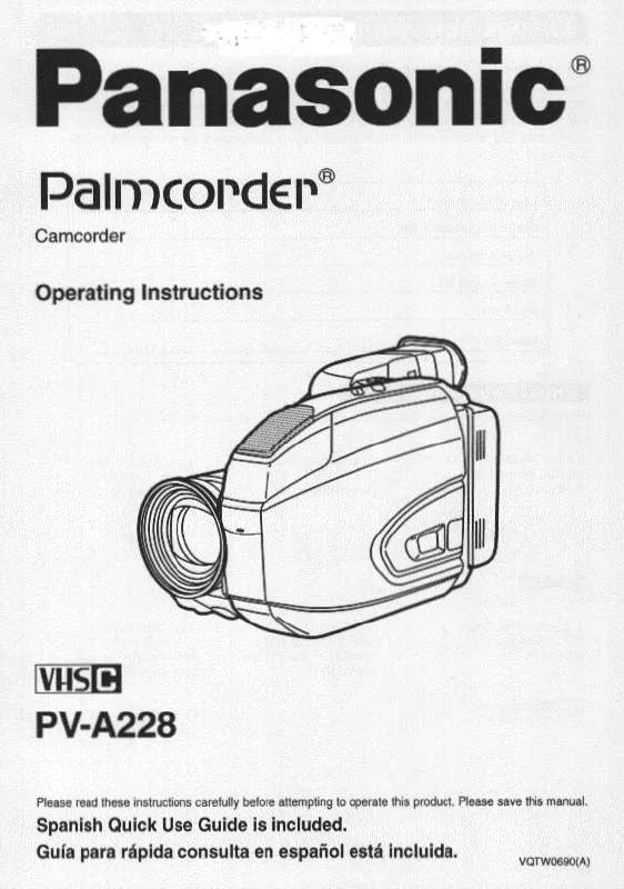 Mode d'emploi PANASONIC PV-A228D