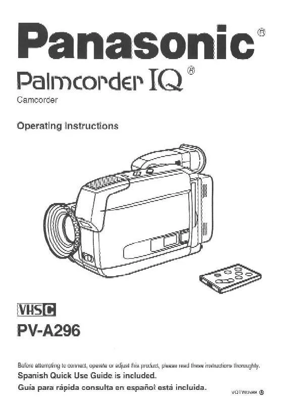 Mode d'emploi PANASONIC PV-A296D