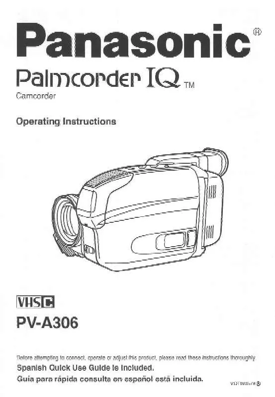 Mode d'emploi PANASONIC PV-A306