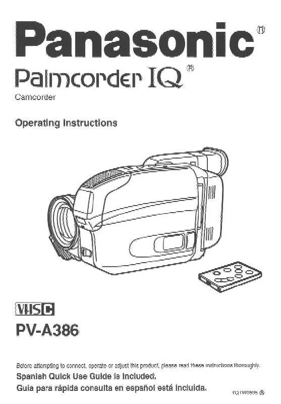 Mode d'emploi PANASONIC PV-A386D