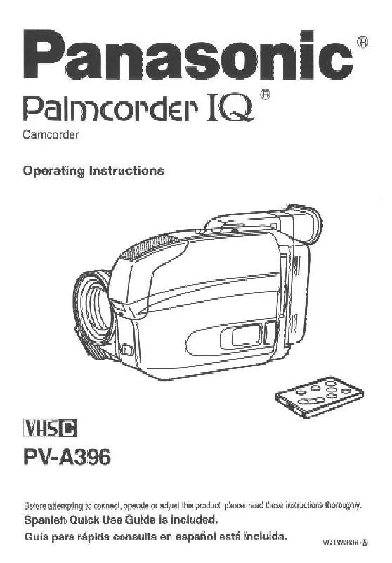 Mode d'emploi PANASONIC PV-A396D