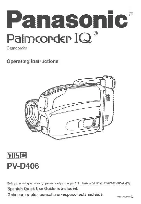 Mode d'emploi PANASONIC PV-D406