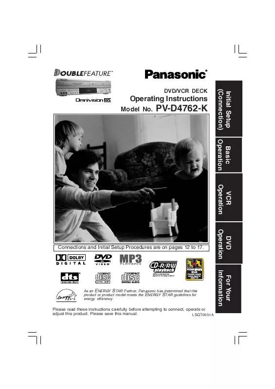 Mode d'emploi PANASONIC PV-D4762K