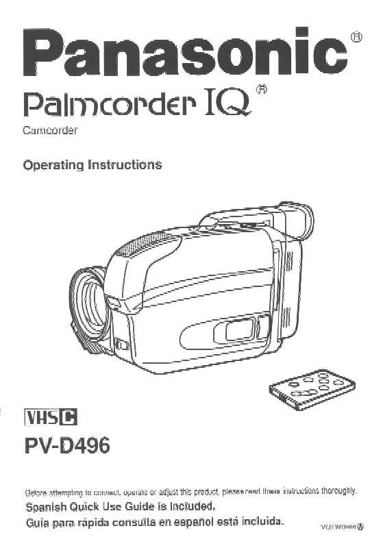 Mode d'emploi PANASONIC PV-D496