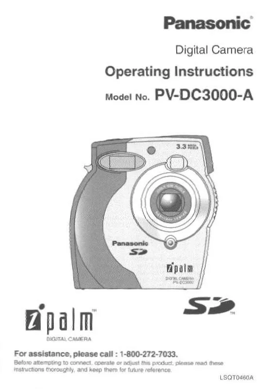 Mode d'emploi PANASONIC PV-DC3000A