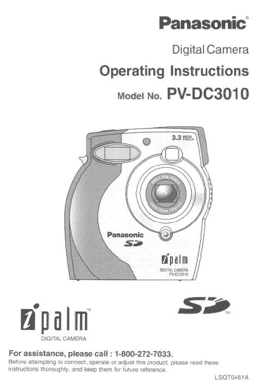 Mode d'emploi PANASONIC PV-DC3010