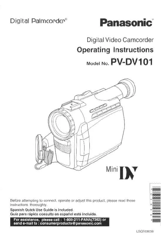 Mode d'emploi PANASONIC PV-DV101D