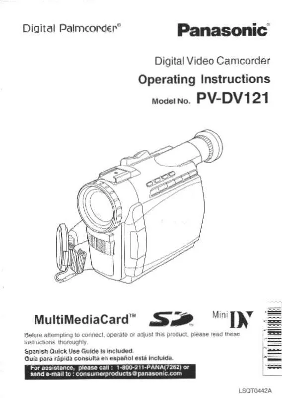 Mode d'emploi PANASONIC PV-DV121