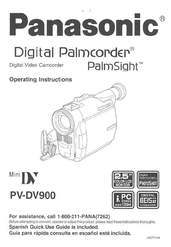 Mode d'emploi PANASONIC PV-DV900D