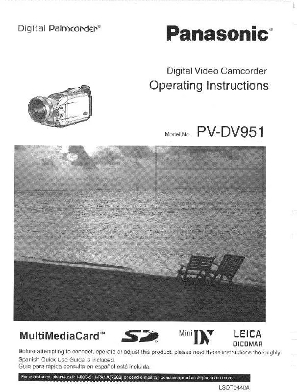 Mode d'emploi PANASONIC PV-DV951