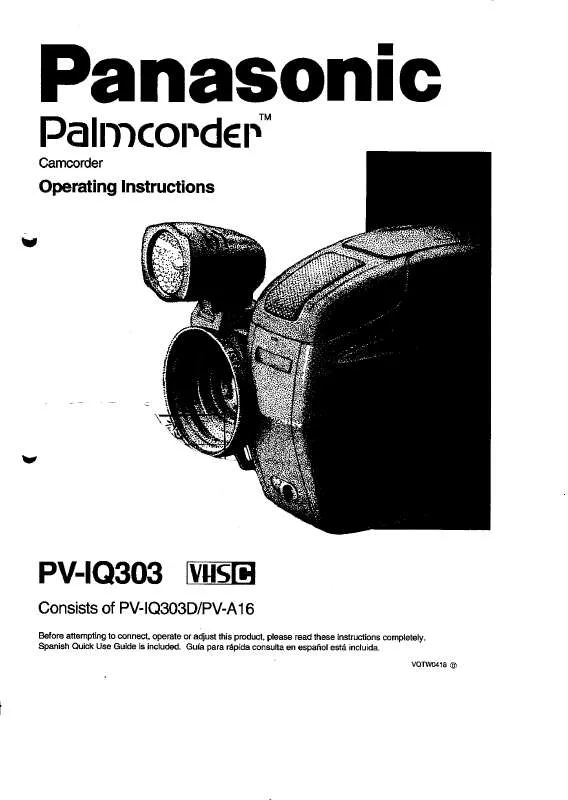 Mode d'emploi PANASONIC PV-IQ303D