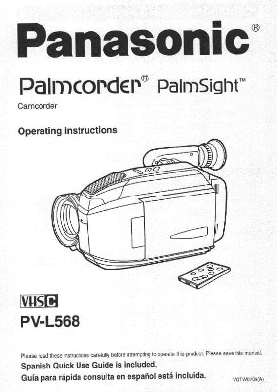 Mode d'emploi PANASONIC PV-L568