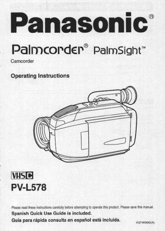 Mode d'emploi PANASONIC PV-L578