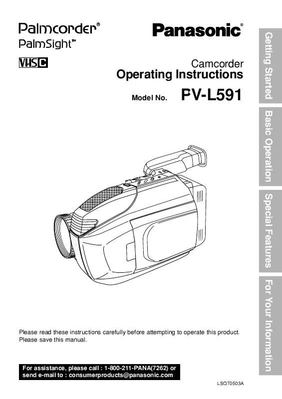 Mode d'emploi PANASONIC PV-L591D