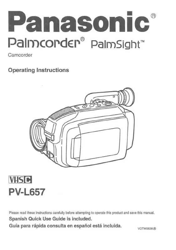 Mode d'emploi PANASONIC PV-L657