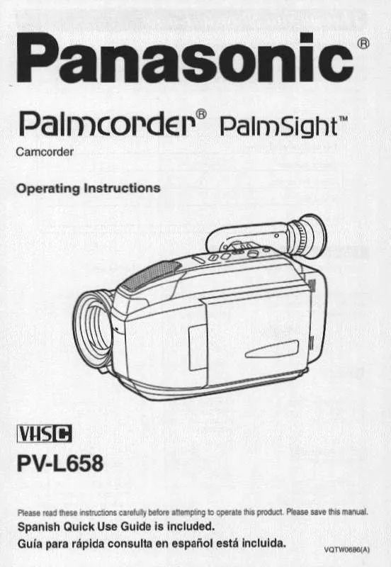 Mode d'emploi PANASONIC PV-L658