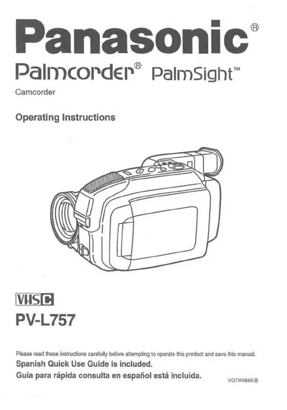 Mode d'emploi PANASONIC PV-L757