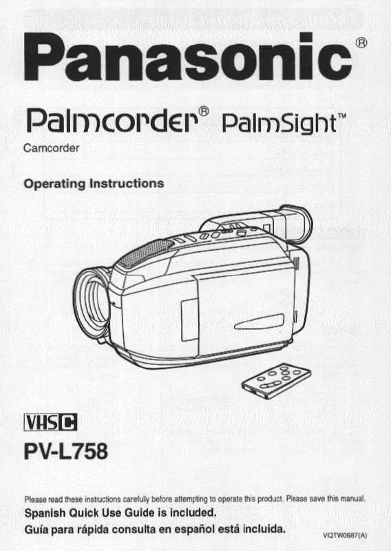 Mode d'emploi PANASONIC PV-L758