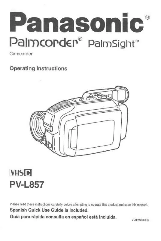 Mode d'emploi PANASONIC PV-L857