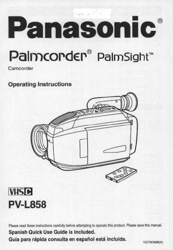 Mode d'emploi PANASONIC PV-L858D