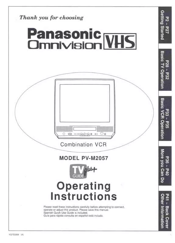 Mode d'emploi PANASONIC PV-M2057