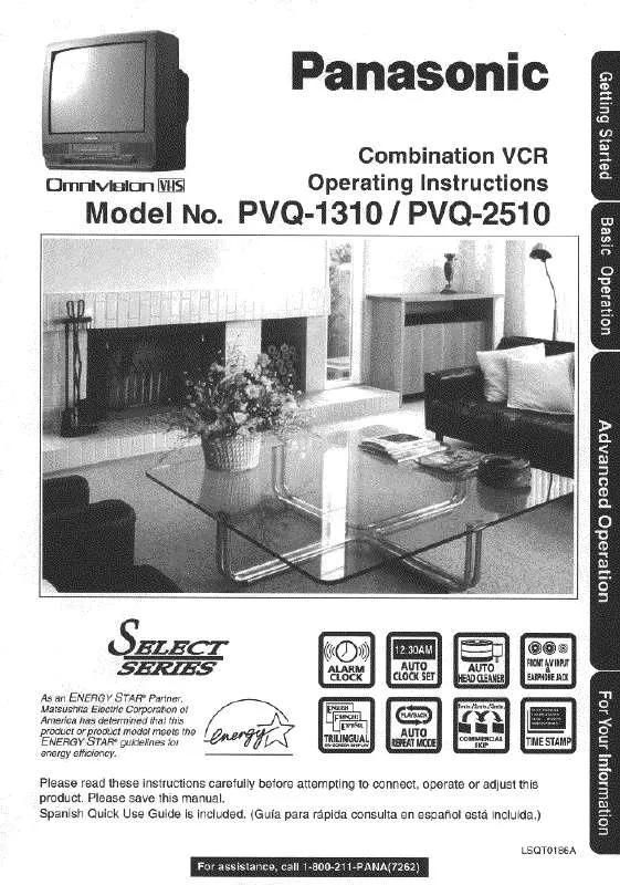 Mode d'emploi PANASONIC PV-Q2510