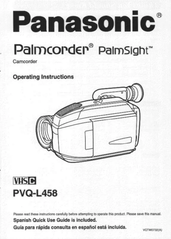 Mode d'emploi PANASONIC PV-QL458