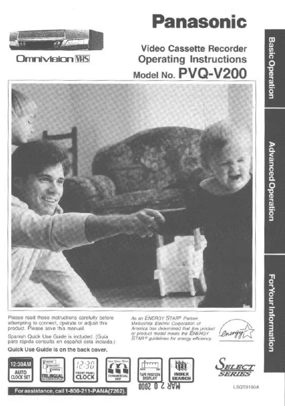 Mode d'emploi PANASONIC PV-QV200