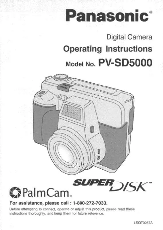 Mode d'emploi PANASONIC PV-SD5000