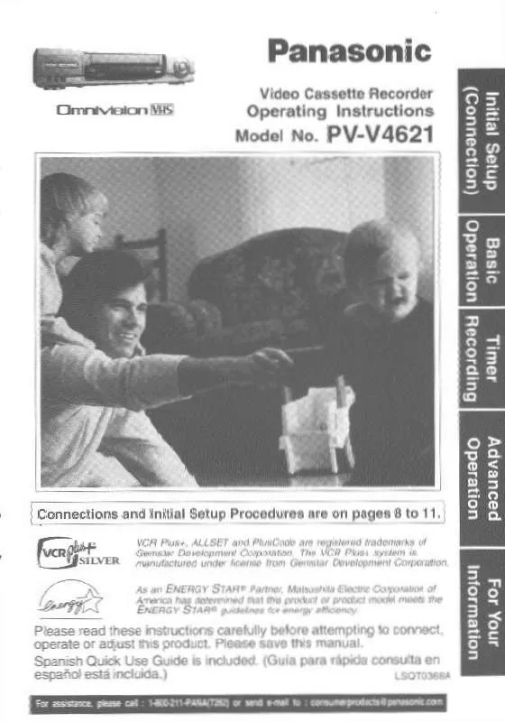 Mode d'emploi PANASONIC PV-V4621