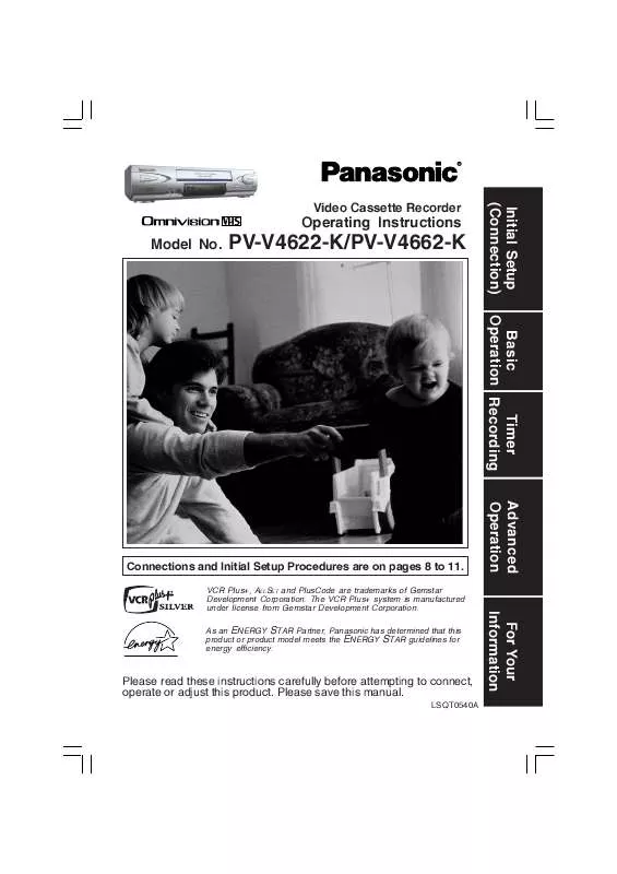 Mode d'emploi PANASONIC PV-V4622K