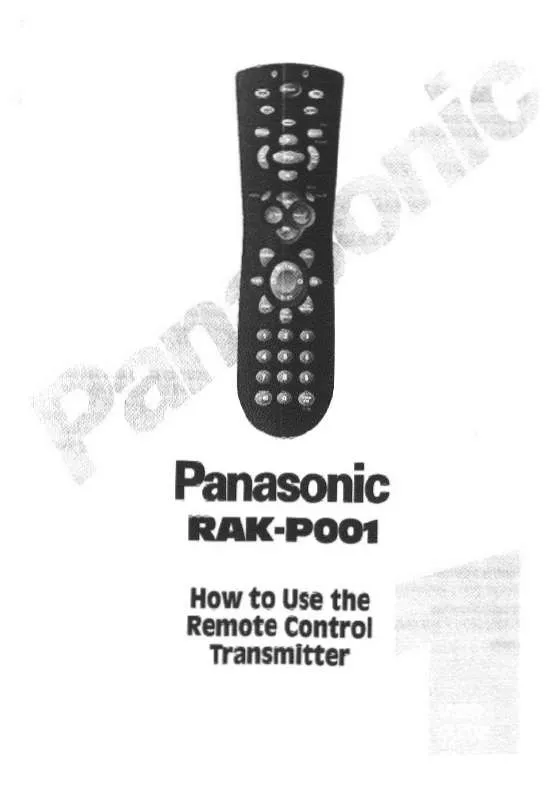 Mode d'emploi PANASONIC RAKP001