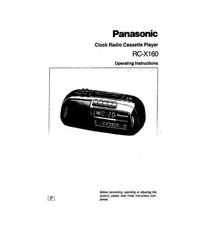 Mode d'emploi PANASONIC RC-X160