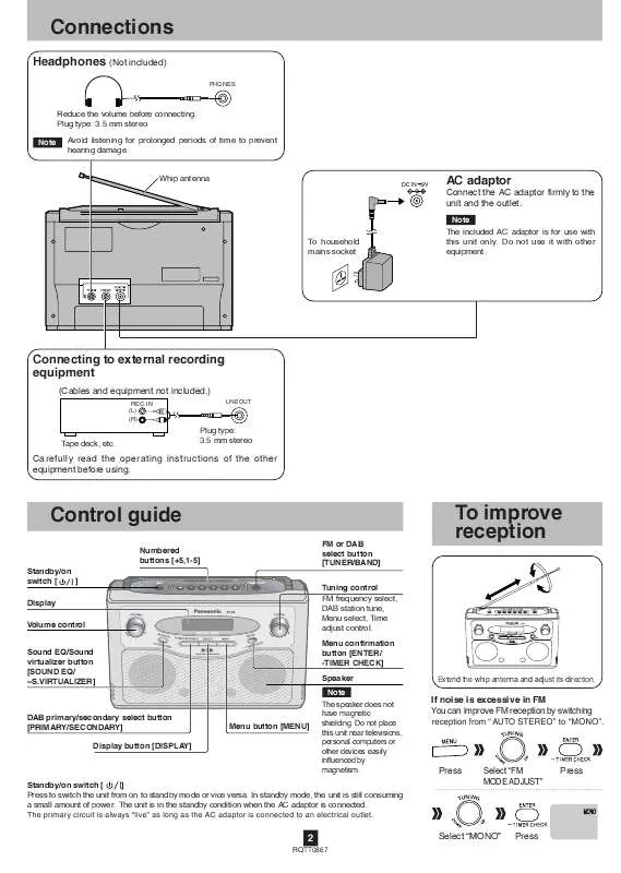 Mode d'emploi PANASONIC RF-D3