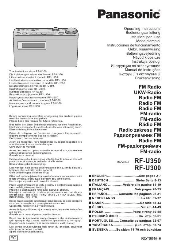 Mode d'emploi PANASONIC RF-U300