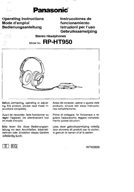 Mode d'emploi PANASONIC RP-HT950