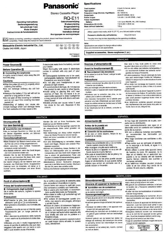 Mode d'emploi PANASONIC RQ-E11