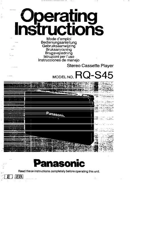 Mode d'emploi PANASONIC RQ-S45