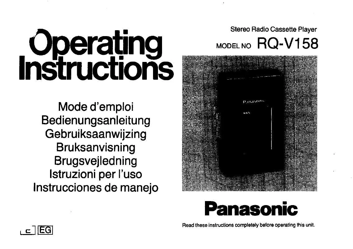 Mode d'emploi PANASONIC RQ-V158