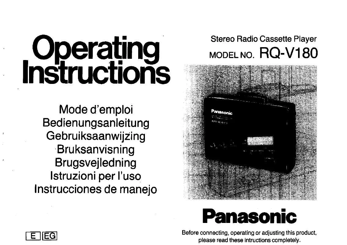 Mode d'emploi PANASONIC RQ-V180