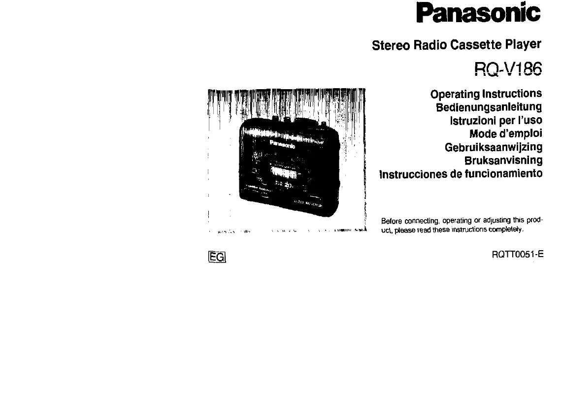 Mode d'emploi PANASONIC RQ-V186